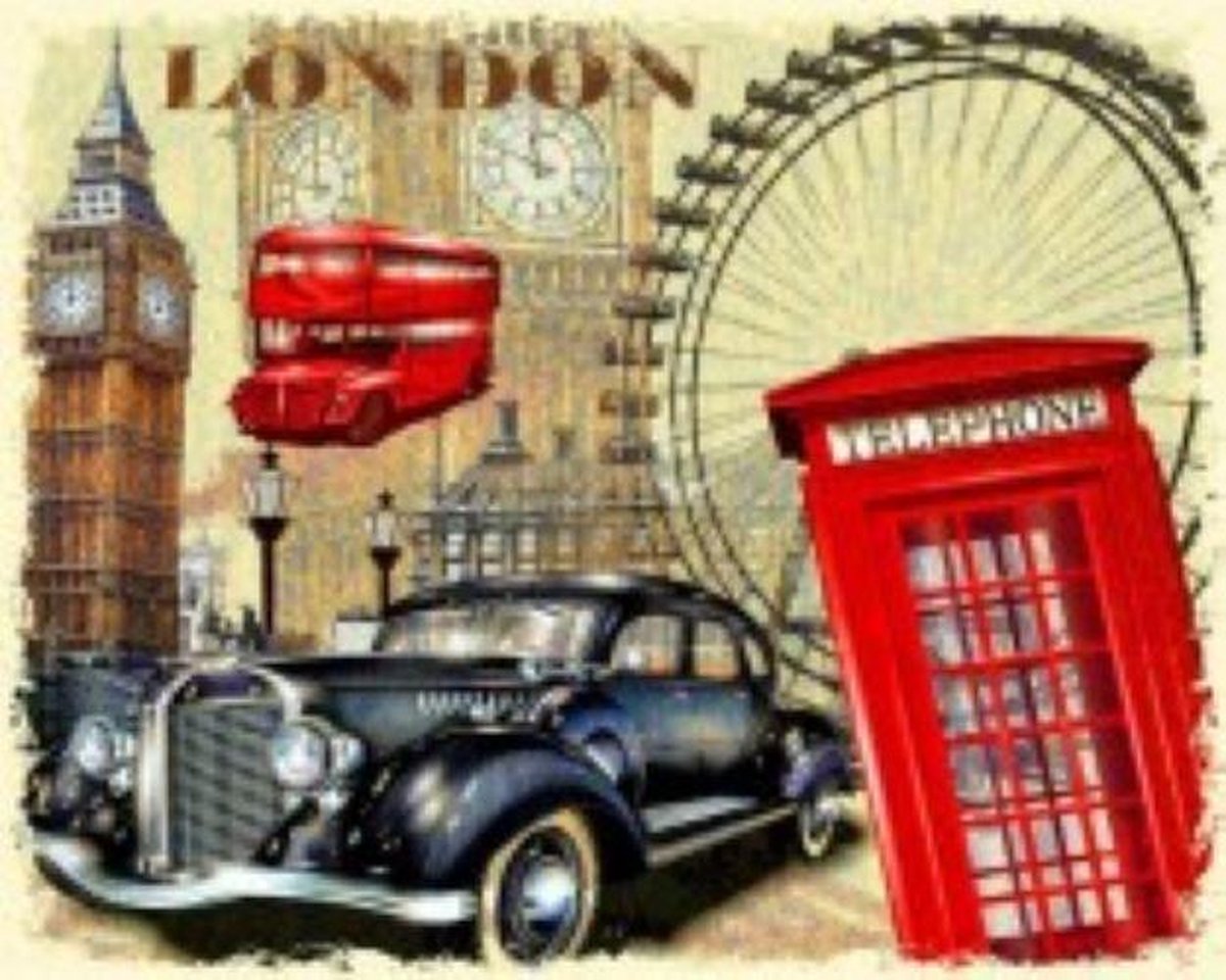 Diamond painting - Londen - 50x40 - full - rond