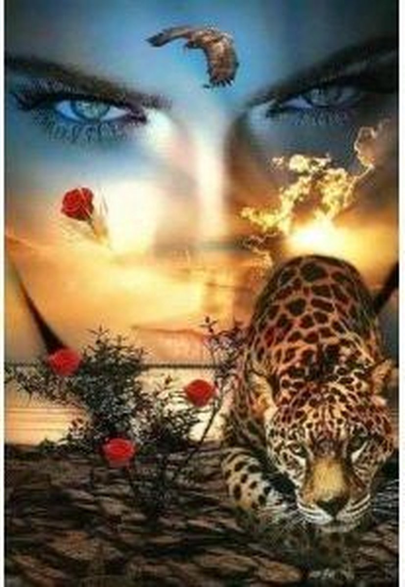 Mona Lisa Diamond Painting Set Leopard girl M020A