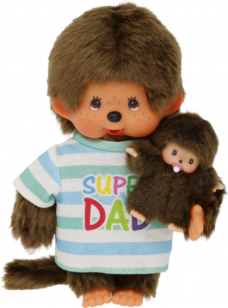 Monchichi Jongen 20cm Super Dad met Bebichichi