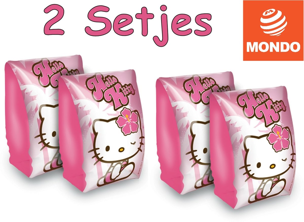 Hello Kitty - Zwem mouwtjes- 2 setjes - zwembandjes - zwemvleugels - 15 x 25 cm