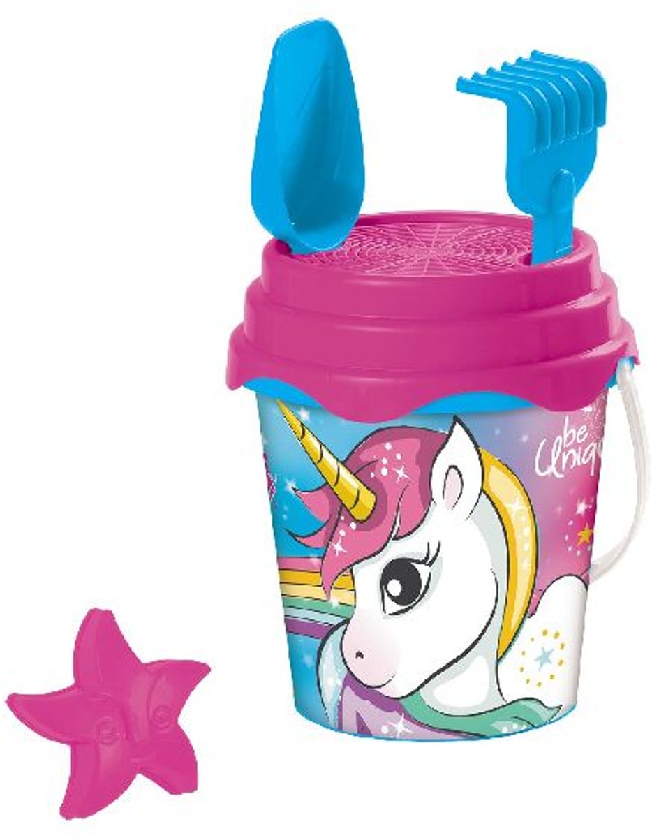 Mondo Strandset Unicorn 6-delig 17 Cm Blauw/roze