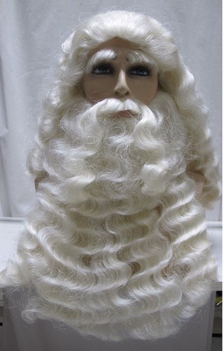 Sinterklaas baardstel met lossen snor eenvoudig nylon