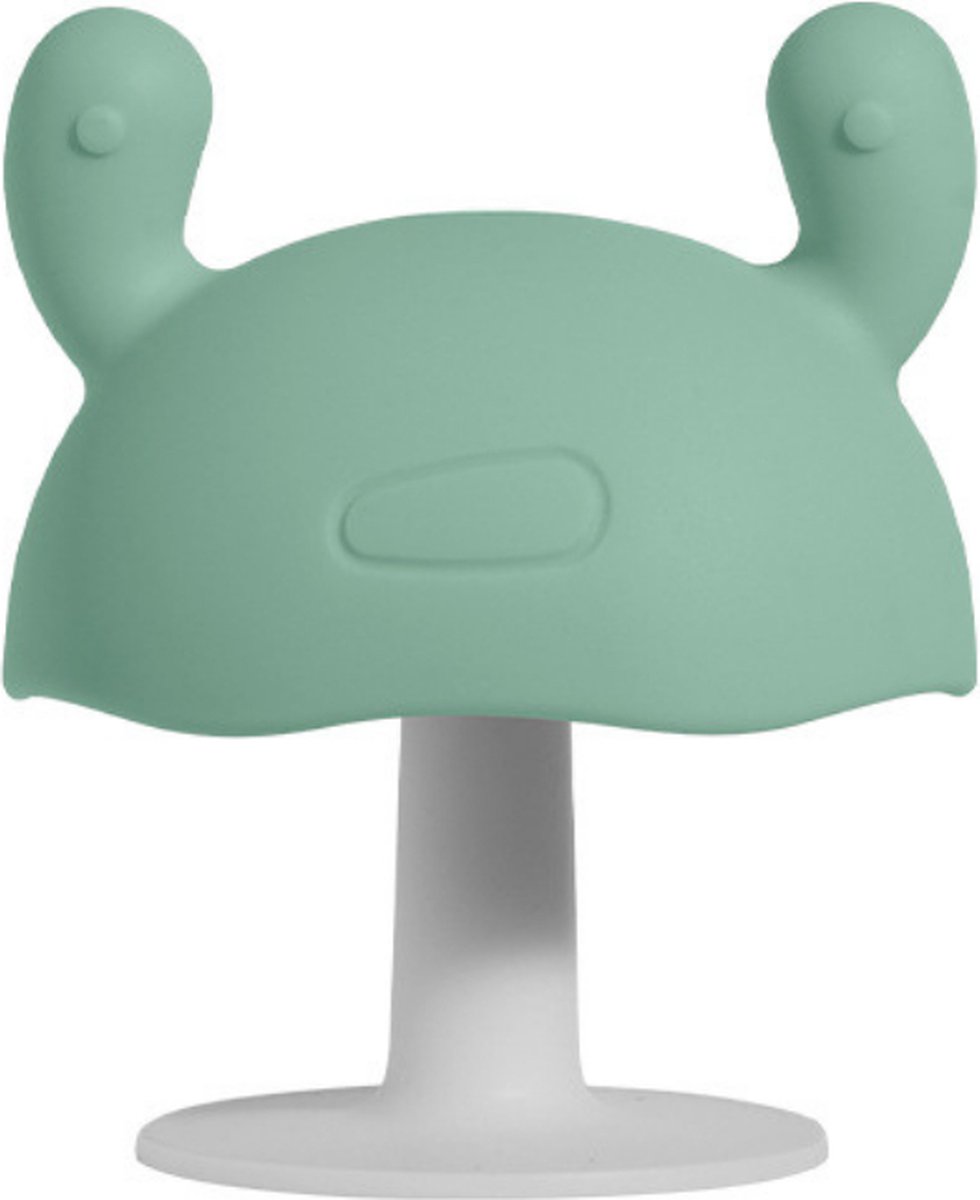 Monno®  Paddenstoel Bijtring/Fopspeen - Baby Speelgoed - Kinderservies - 100% BPA Vrij - Groen