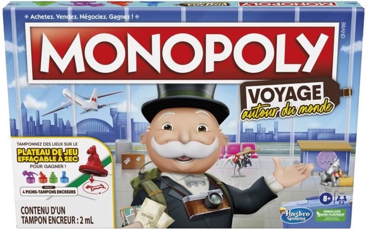 Monopoly Wereldreis - Bordspel (Franstalig)