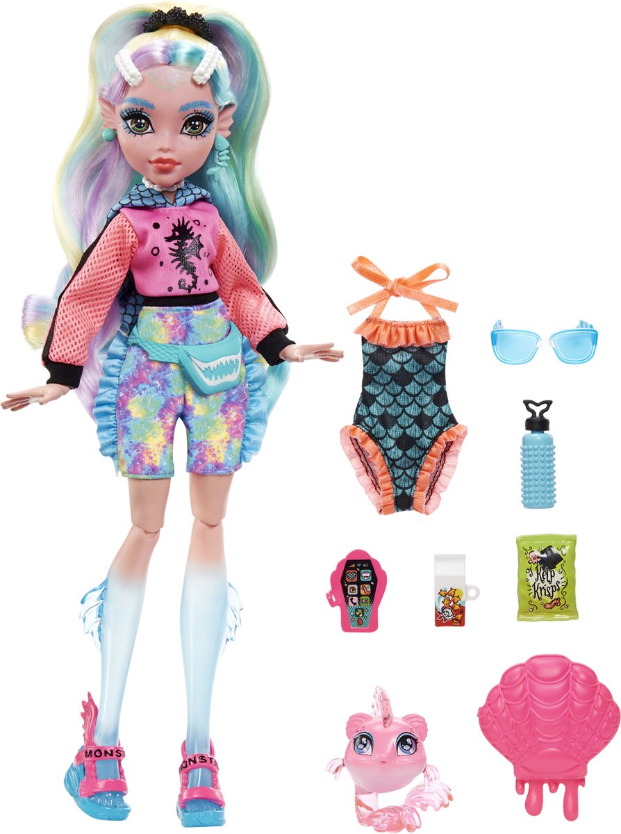 Monster High Lagoona Blue Doll With Pet And Accessories