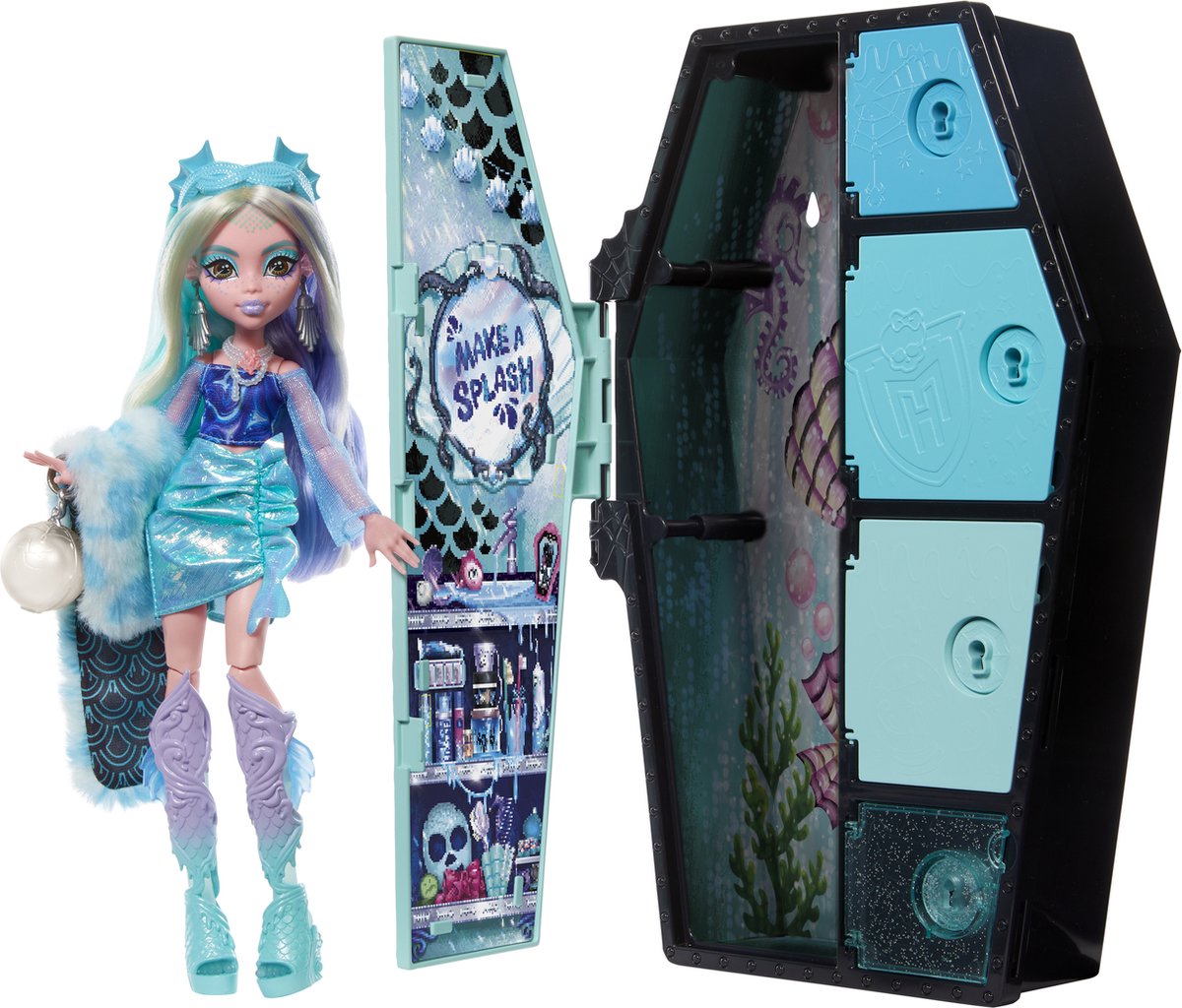 Monster High Skulltimate Secrets - Fearidescent Lagoona Blue - Modepop