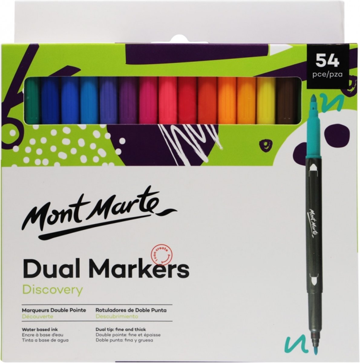 Mont Marte dual tip markers 54 stuks