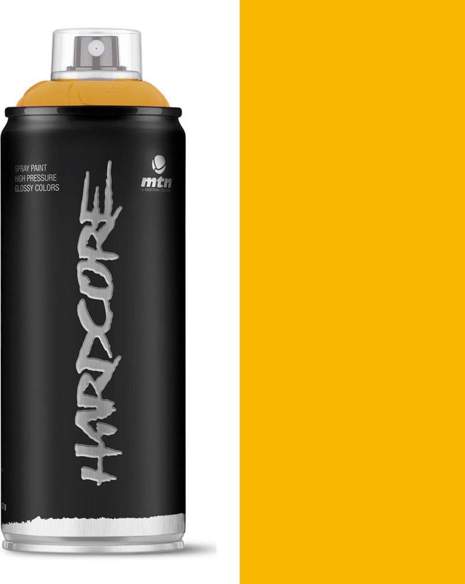 MTN Hardcore Luxorgele spuitverf - 400ml hoge druk en glans afwerking