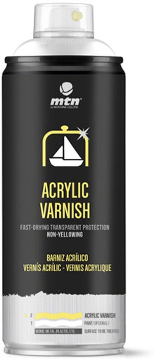 MTN Pro Acryl Vernis - Mat 400ml - canvas, textiel, metaal, hout, glas etc.