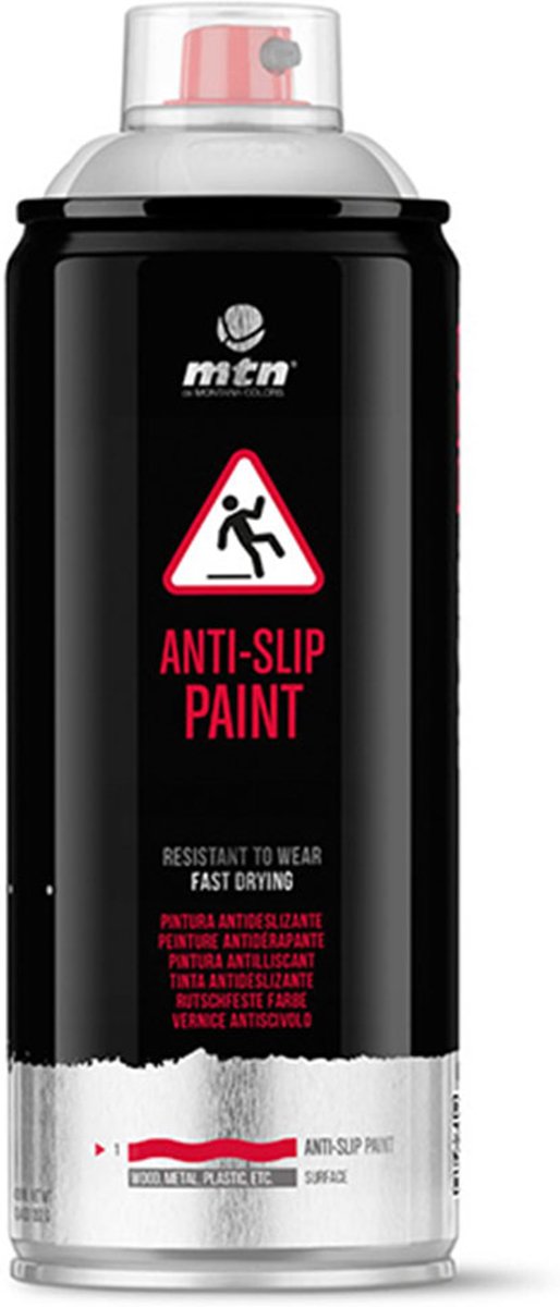 MTN Pro Non-slip Paint - Transparante spuitverf, met een anti-slip eigenschap, die vallen helpt voorkomen