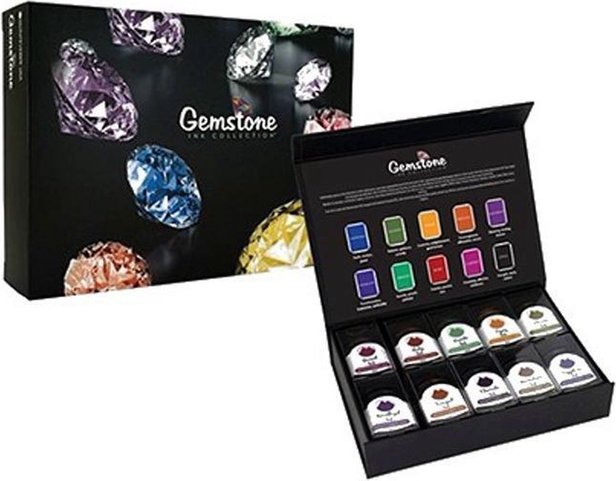 Monteverde  Inkt  - Gemstone - Luxe Cadeauset met 10 Inkten  á 30ml