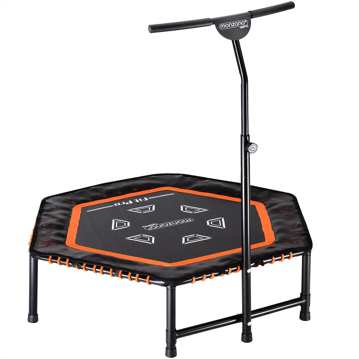 Monzana Fitness Trampoline Randbescherming Hoogte Verstelbaar Handvat Ø 120cm