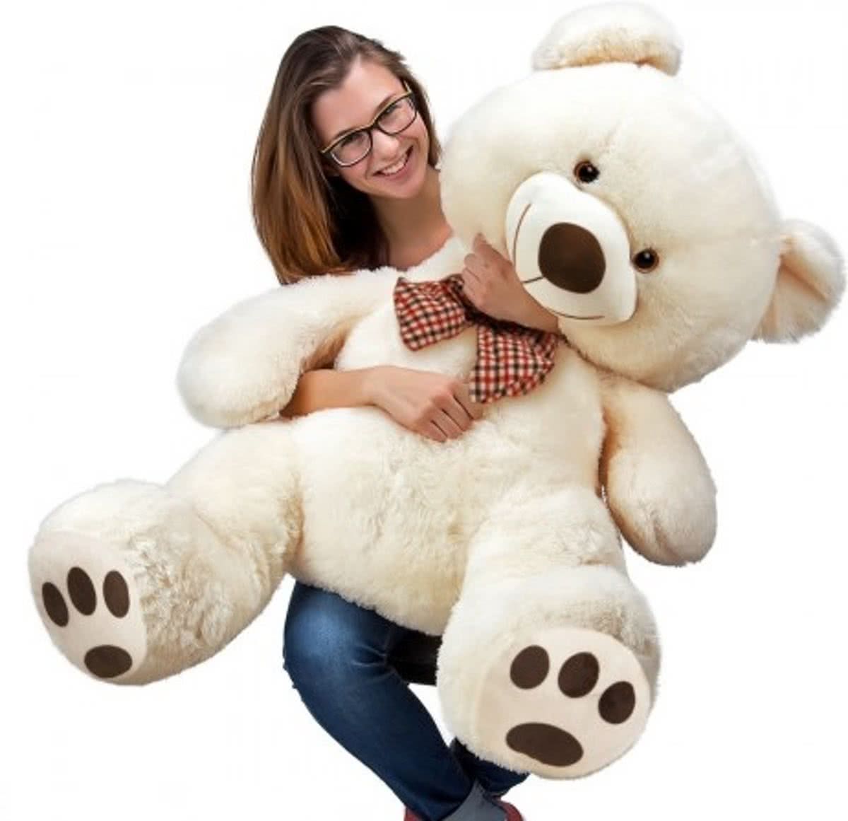 Monzana Jumbo Teddy - Knuffelbeer - 100 cm - Cr me