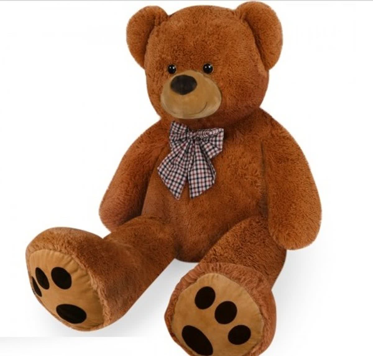 Pluche Teddybeer 85 cm Donkerbruin