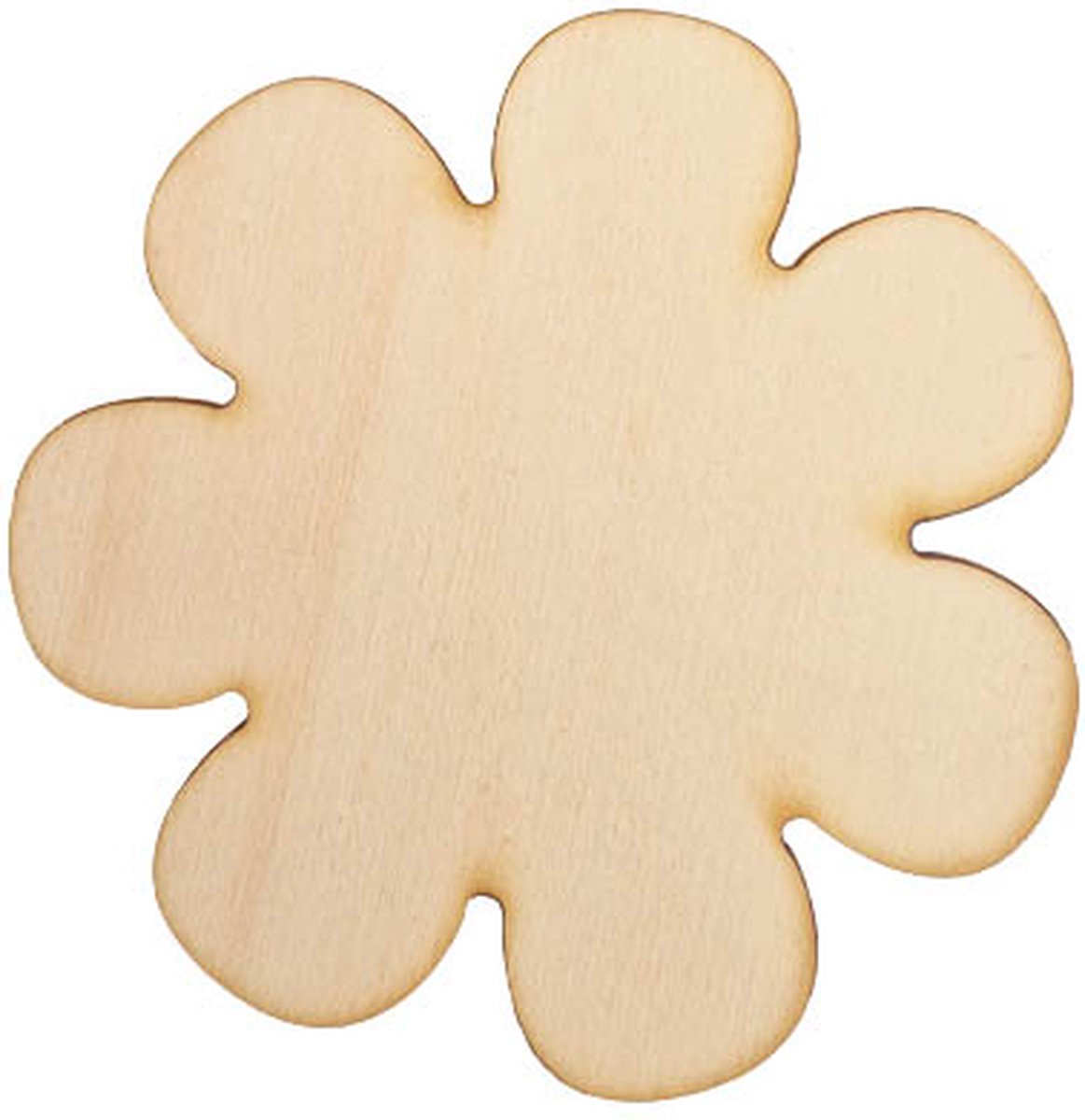 Onbewerkte Ronde bloemen - 10 cm - 4mm Dik – Standaard Natuurlijk Blank Houten Schijven - Onderzetters - CD’s Schijven - Voor Hobby, Aankondiging, Huisdecoratie Ornamenten, Houtbranden