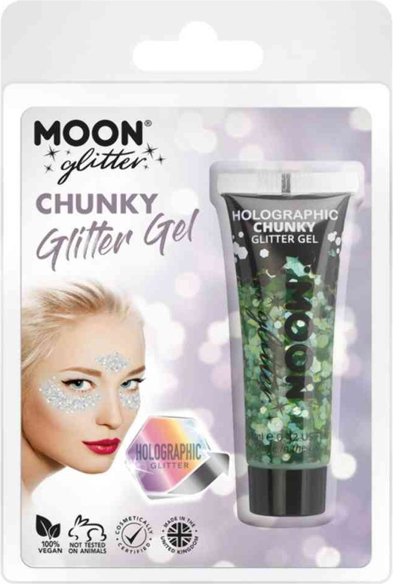 Moon Creations Glitter Makeup Moon Glitter - Holographic Chunky Glitter Gel Groen