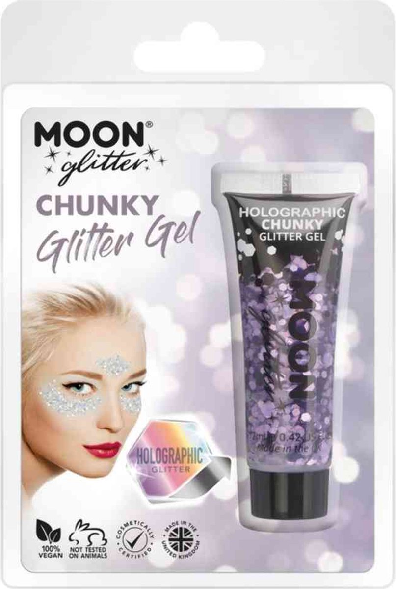 Moon Creations Glitter Makeup Moon Glitter - Holographic Chunky Glitter Gel Paars