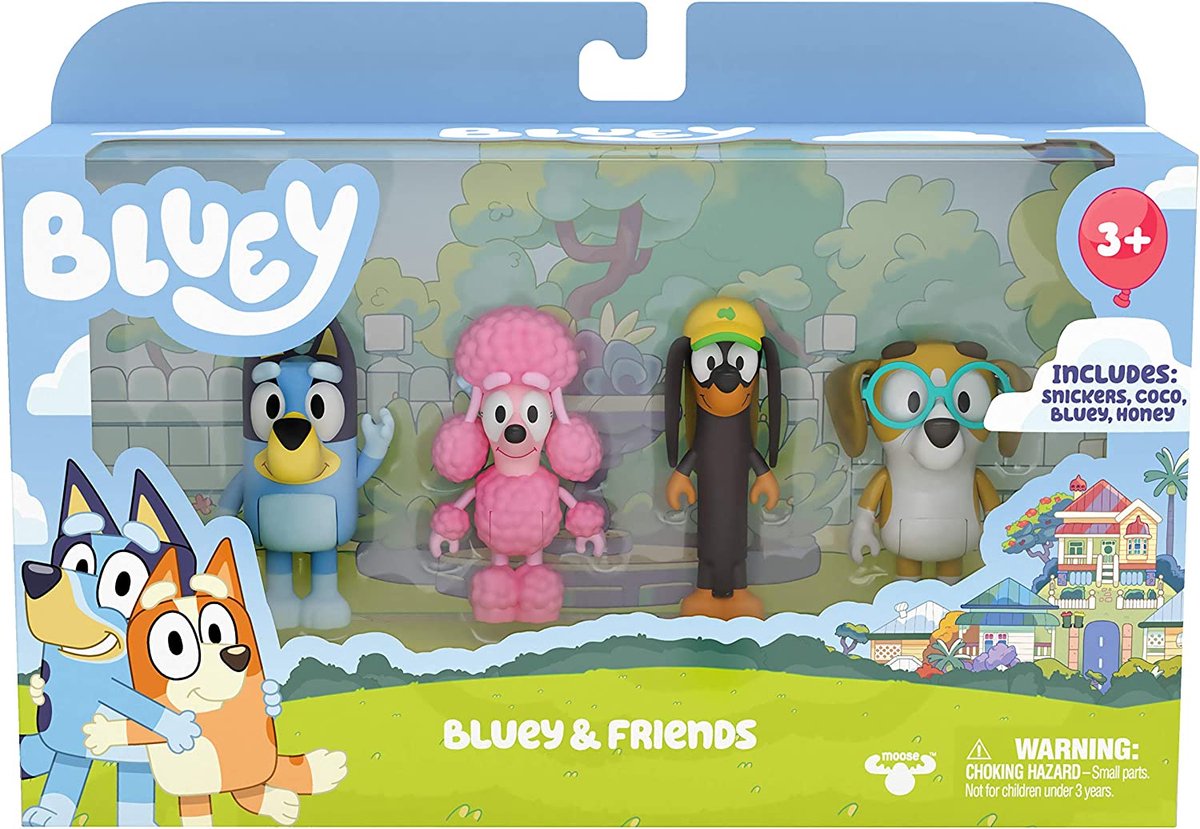 4 Blueys Friends Figurines - Moose Toys -