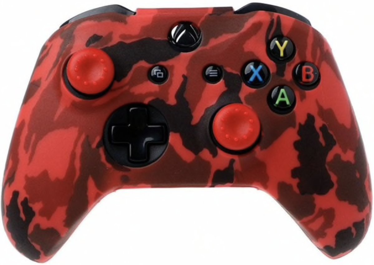 Xbox Controller Silicone Hoes - Camouflage rood