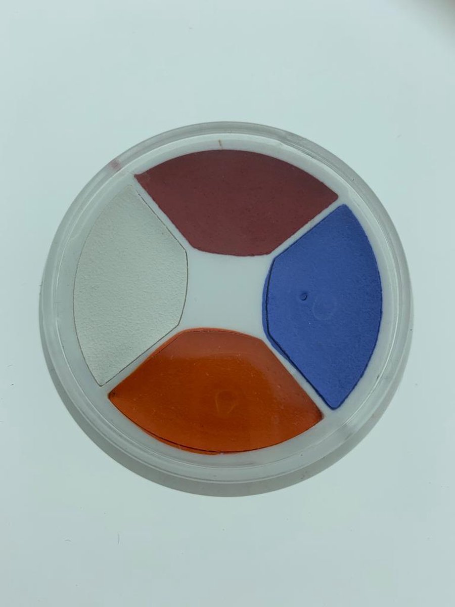 Voetbalpalet Rood/Wit/Blauw/Oranje schmink