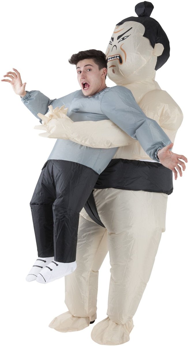 Gedragen door een sumo worstelaar Morphsuits™ kostuum voor volwassenen - Verkleedkleding