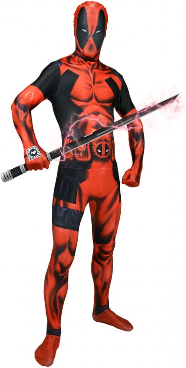 Morphsuits™ Deadpool Zapper Morphsuit - SecondSkin - Verkleedkleding - 135/150 cm