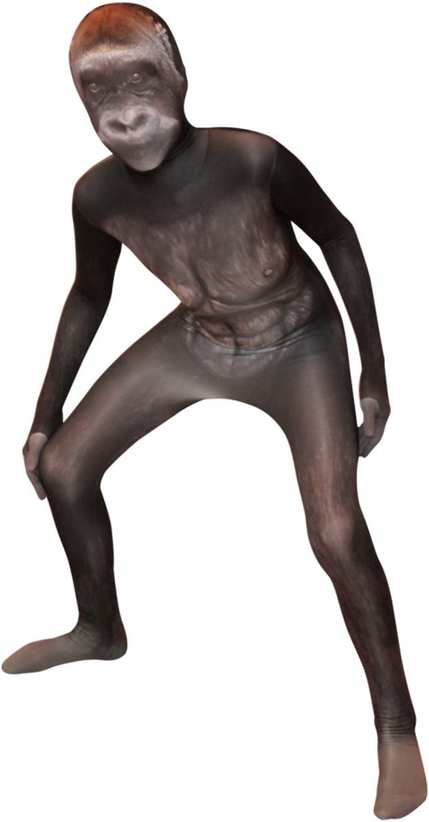 Morphsuits™ Gorilla Morphsuit Kids - SecondSkin - Verkleedkleding - 105/119 cm