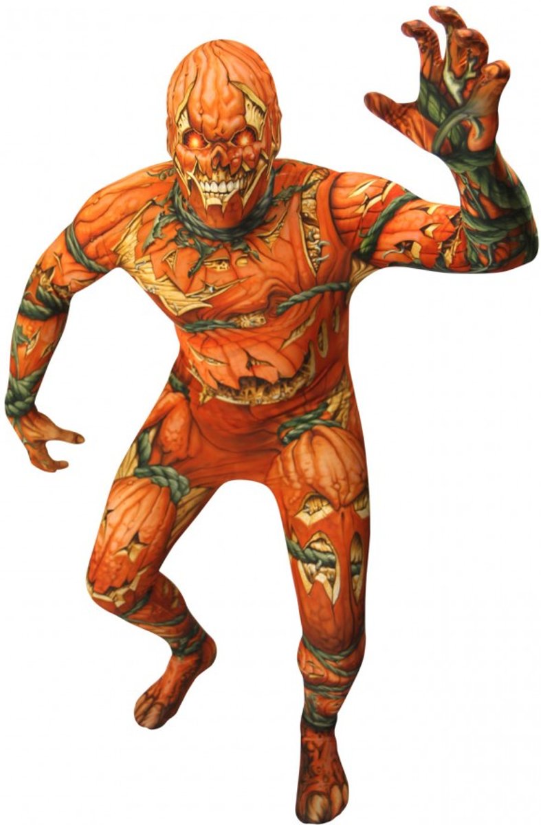 Morphsuits™ Jack O Lantern Morphsuit - SecondSkin - Verkleedkleding - 185/206 cm