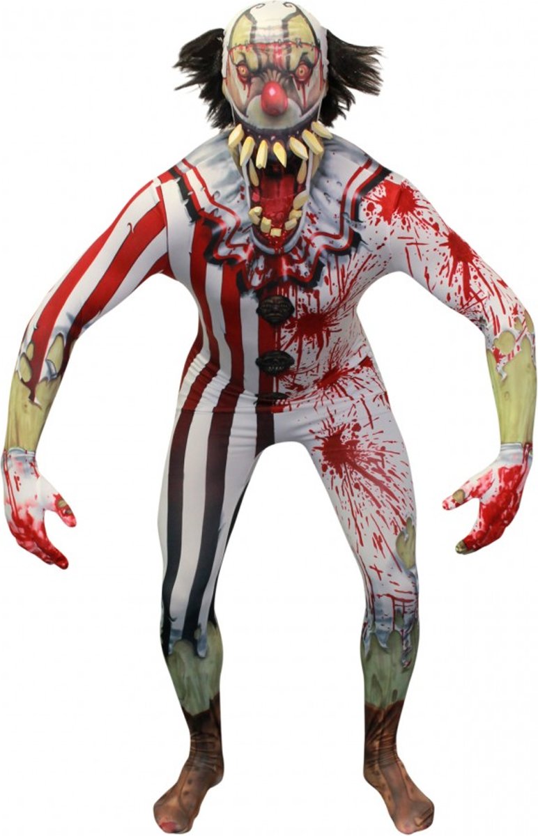 Morphsuits™ Jaw Dropper Clown - SecondSkin - Verkleedkleding - 185/206 cm