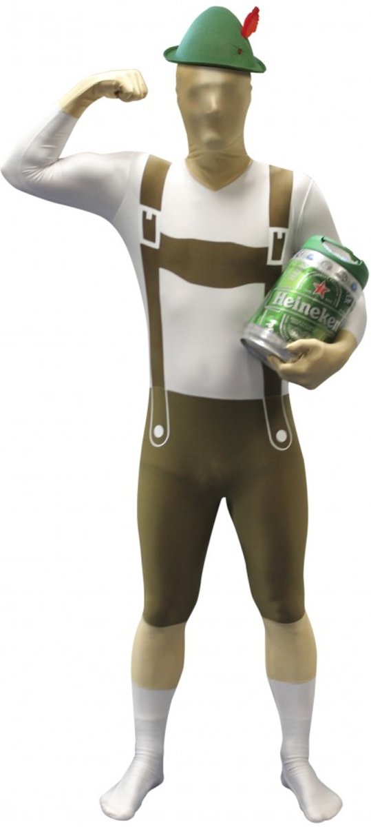 Morphsuits™ Lederhosen Morphsuit - SecondSkin - Verkleedkleding - 152/160 cm