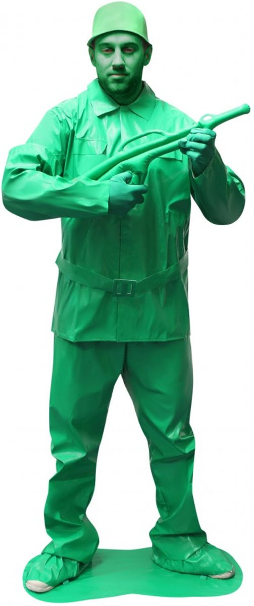 Morphsuits™ Mcc Saving Private Morph Green  - SecondSkin - Verkleedkleding - 152/160 cm