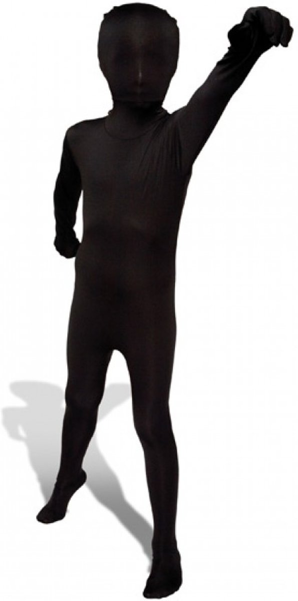 Morphsuits™ Partysuit Kids Black - SecondSkin - Verkleedkleding - 105/119 cm