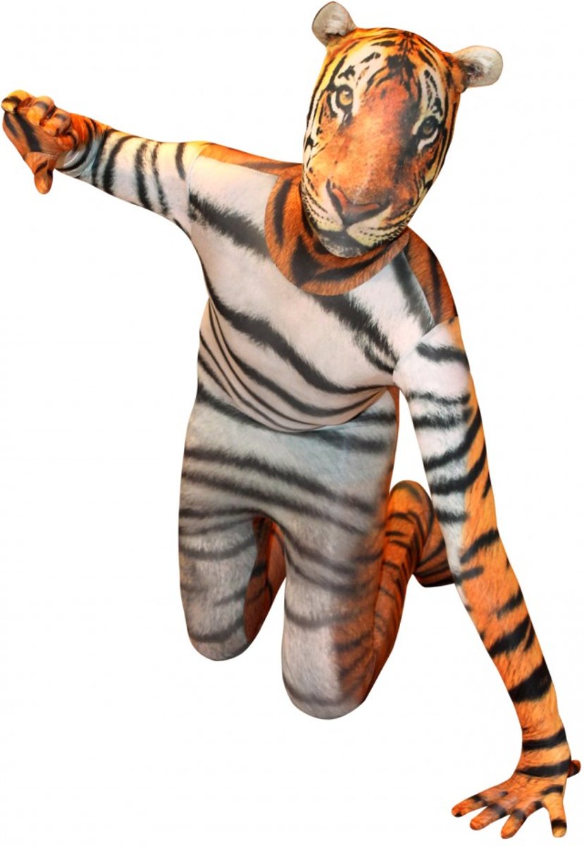  ™ Tiger Morphsuit - SecondSkin - Verkleedkleding - 164/176 cm