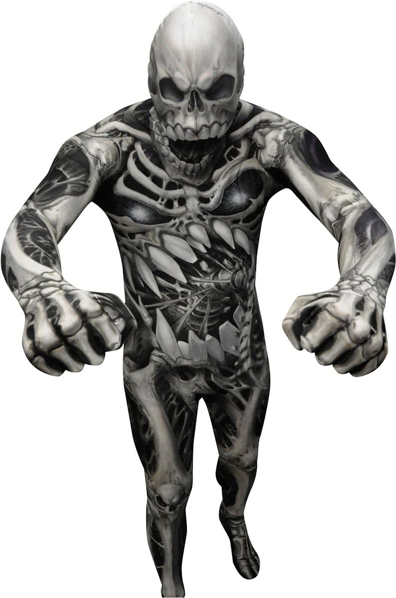 Skelet Morphsuits™ kostuum voor volwassenen - Verkleedkleding - 180 cm