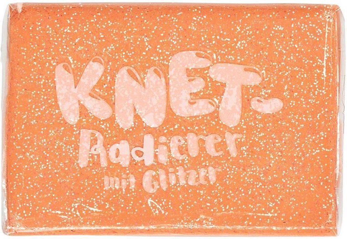 Moses Kneedgum Glitter Junior 6 X 4 Cm Polymeer Oranje