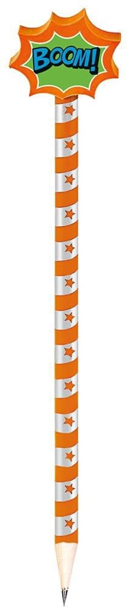 Moses Potlood Met Gum Boom! 19 Cm Oranje