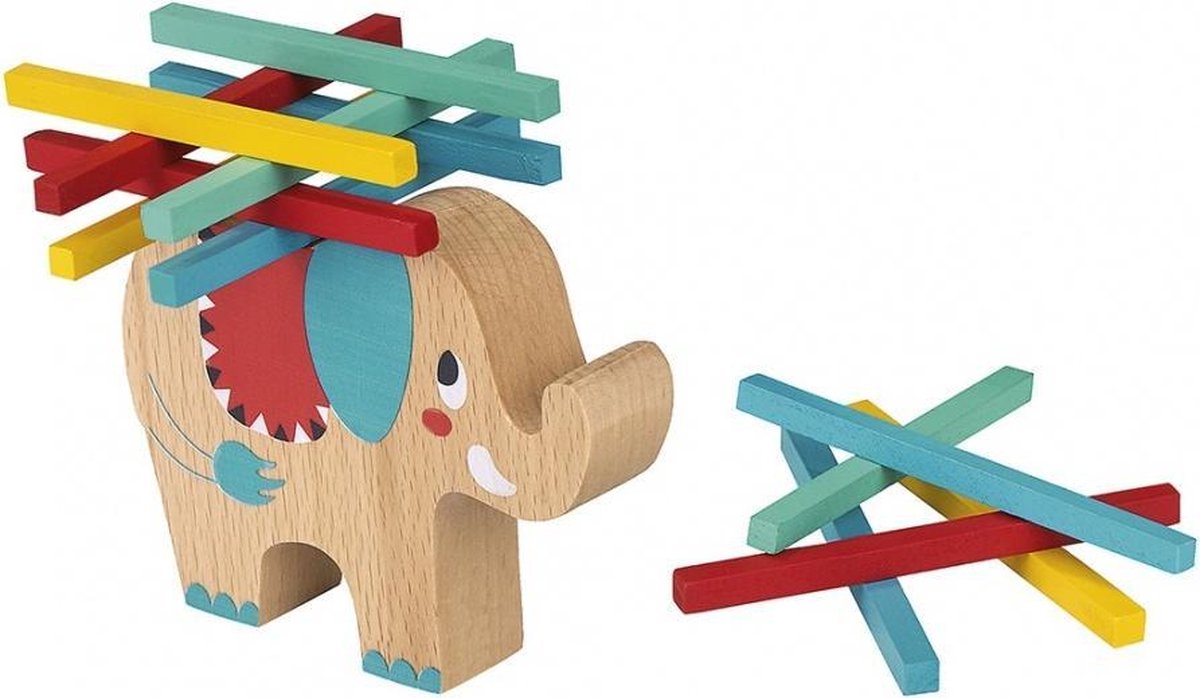 balansspel hout olifant