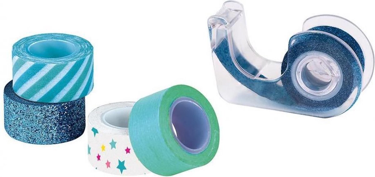 deco glitter tape blauw