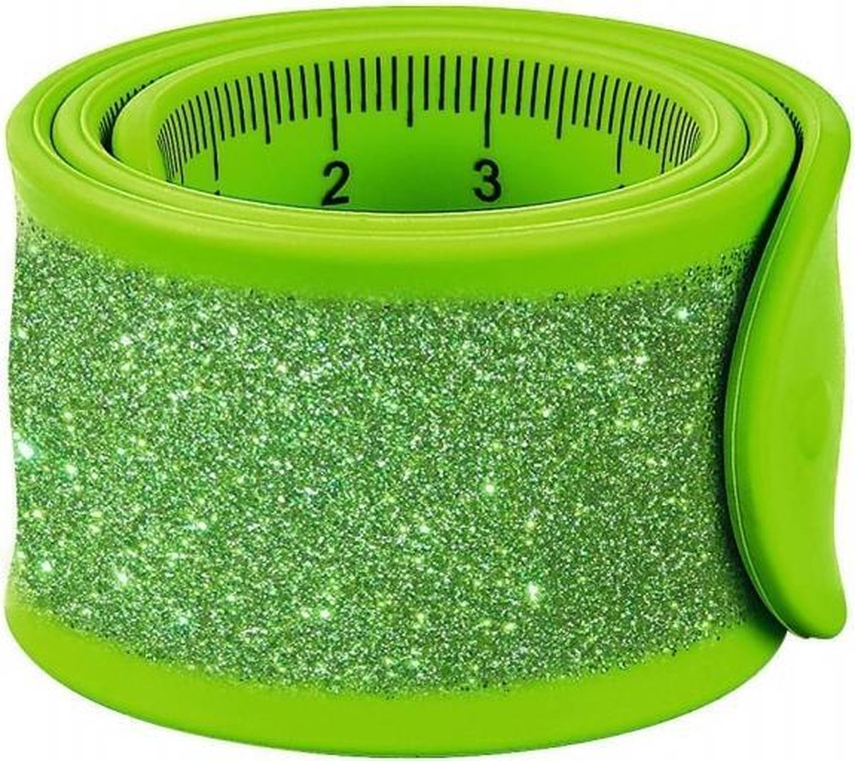 klaparmband Glitters liniaal junior 30 cm groen