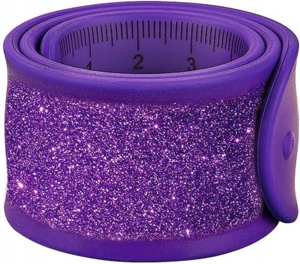 klaparmband Glitters liniaal junior 30 cm paars