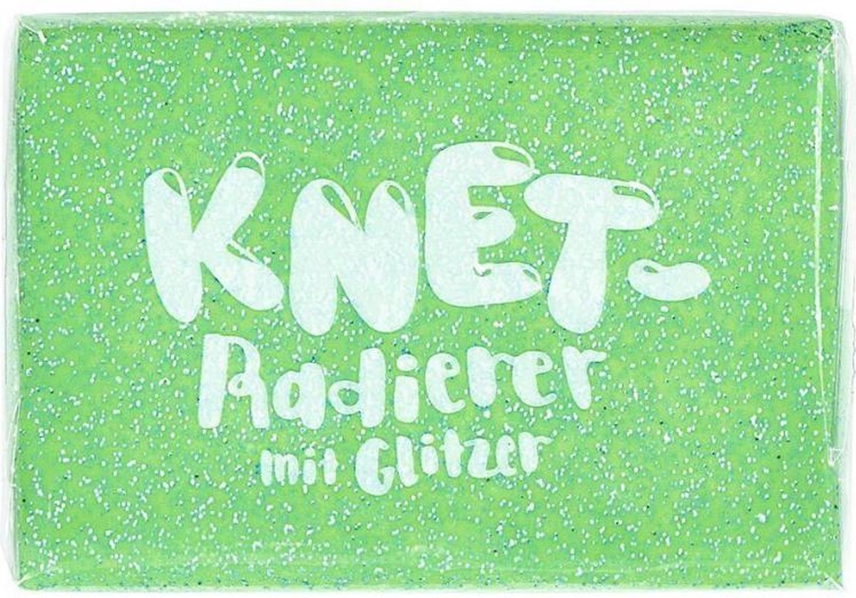 kneedgum glitter junior 6 x 4 cm polymeer groen