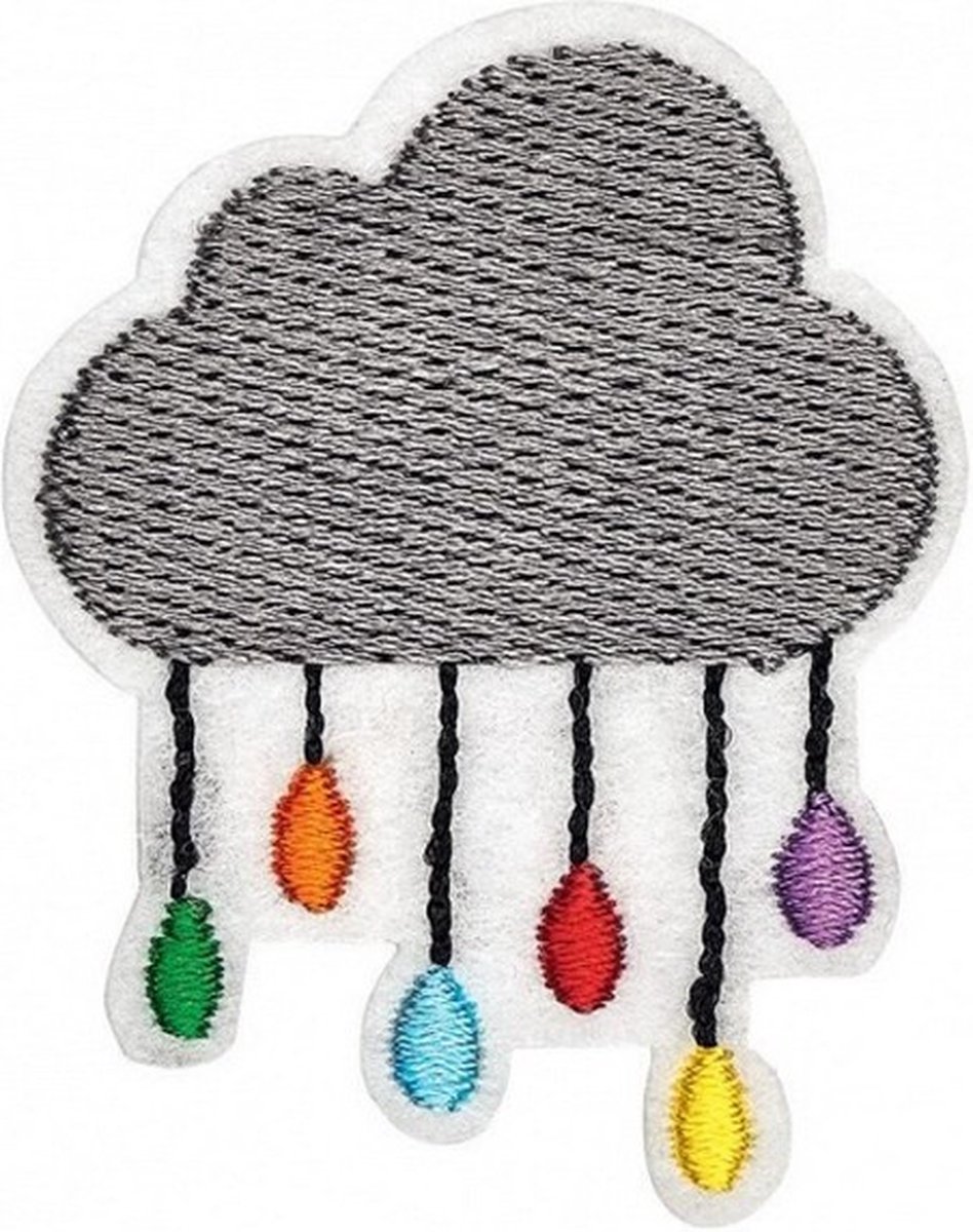 pinpatch Wolk 5 cm grijs