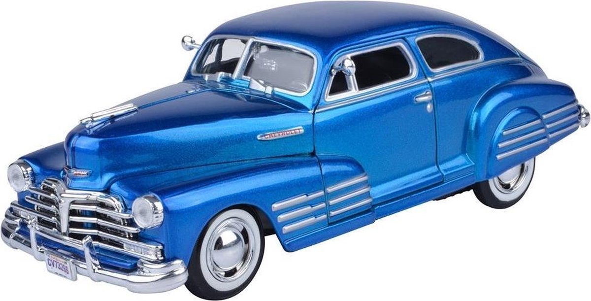 1948 Chevy Aerosedan Fleetline (Blauw) 1/24 Motor Max - Modelauto - Schaalmodel - Model auto