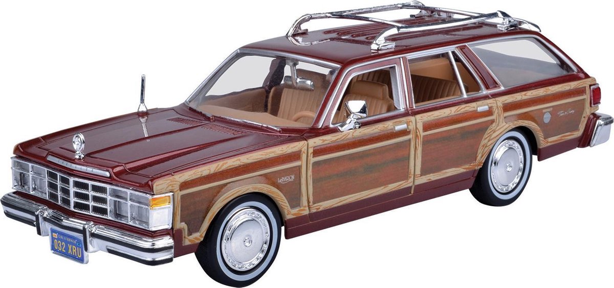 Modelauto Chevrolet LeBaron Town and Country 1979 bruin 22 cm - Schaal 1:24 - Speelgoedauto - Miniatuurauto