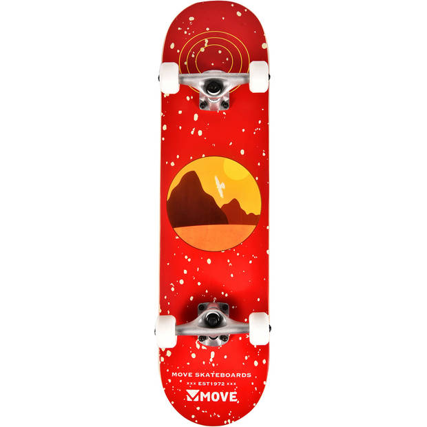 Move Nature Skateboard 31 Inch Junior Rood/Wit