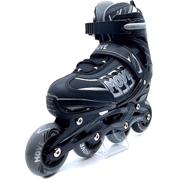 Move inline skates Fast semi-softboot verstelbaar zwart maat 30-33