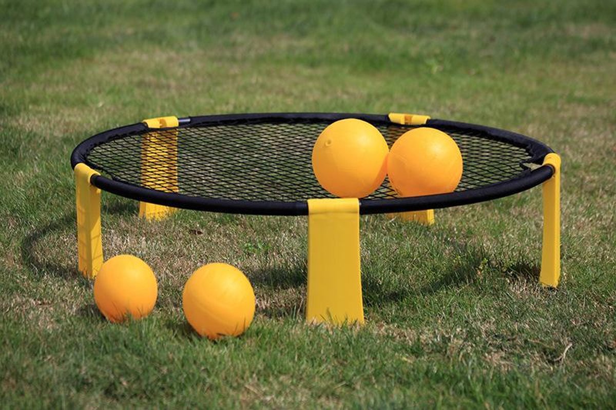 Spikeball Set met 4 Ballen en Pompje + Draagtas