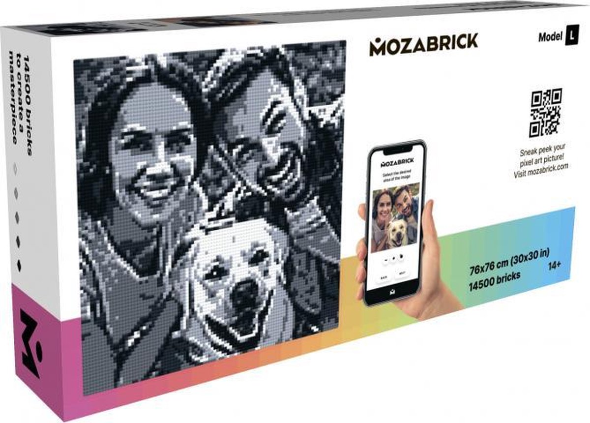 Mozabrick foto pixel art 76x76cm 14500 bricks