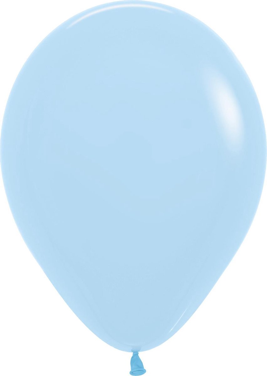 Helium babyshower Ballonnen 30cm, Pastel Baby Blauw 12 stuks