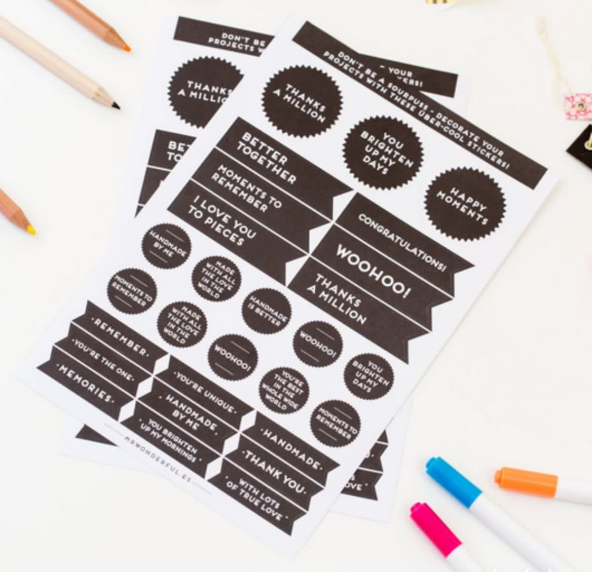 Mr-Wonderful - Stickers - Black and White